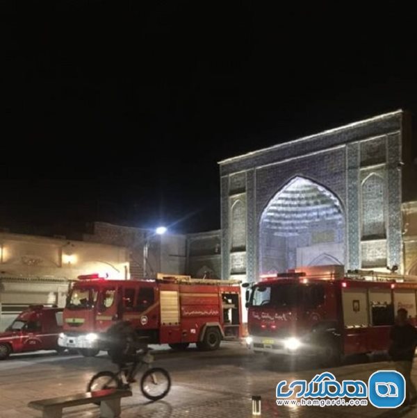 آتش سوزی در بازار وکیل شیراز مهار شد